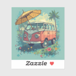 Paar reisauto sticker