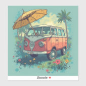 Paar reisauto sticker (Vel)