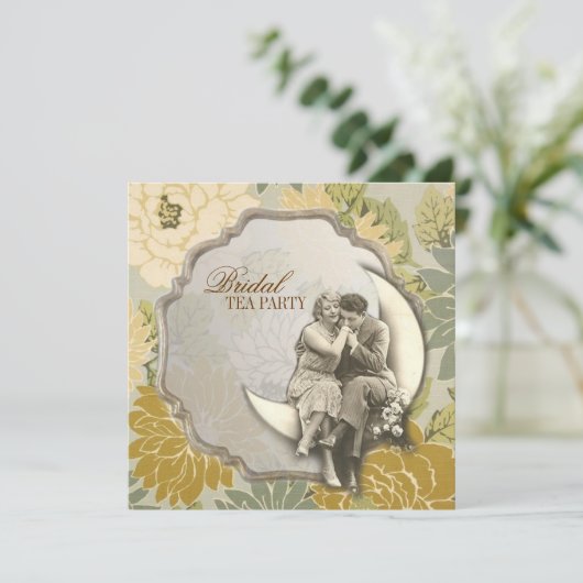  paar Retro geweldige gatsby huwelijksdouche Kaart (Staand voorkant)