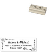 Paar Return Address, Weddenschap of Familie Rubberstempel (Gestempeld)