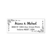 Paar Return Address, Weddenschap of Familie Rubberstempel (Afrduk)