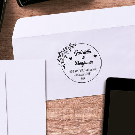 Paar Return Address, Weddenschap of Familie Rubberstempel