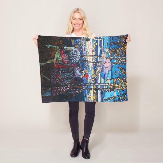 Paar Riding a White Horse, Wassily Kandinsky Fleece Deken (In situ)