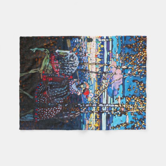 Paar Riding a White Horse, Wassily Kandinsky Fleece Deken (Voorkant (Horizontaal))