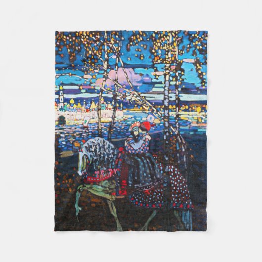 Paar Riding a White Horse, Wassily Kandinsky Fleece Deken (Voorkant)
