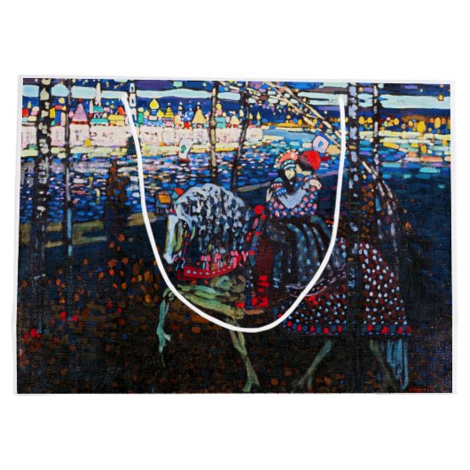 Paar Riding a White Horse, Wassily Kandinsky Groot Cadeauzakje (Achterkant)