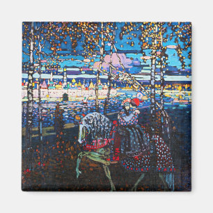 Paar Riding a White Horse, Wassily Kandinsky Magneet