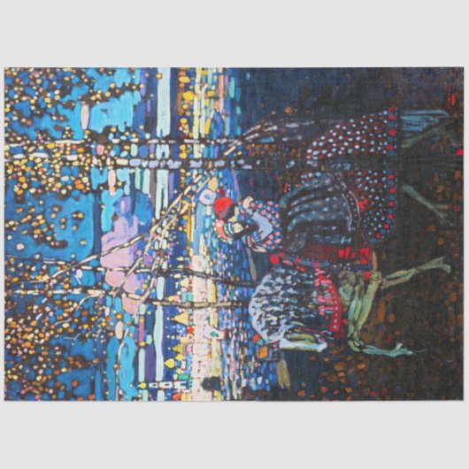 Paar Riding a White Horse, Wassily Kandinsky Tissuepapier (Voorkant)