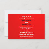 Paar rijden motorfiets, hart bruiloft uitnodiging (Achterkant)