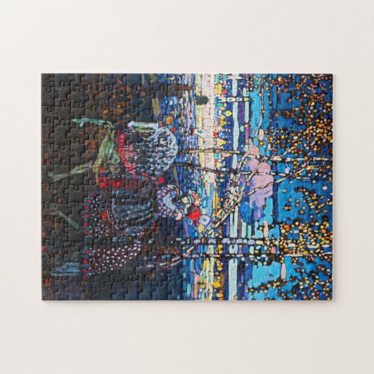 Paar rijdend op een wit paard, Wassily Kandinsky Legpuzzel (Horizontaal)