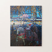 Paar rijdend op een wit paard, Wassily Kandinsky Legpuzzel (Verticaal)