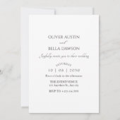 Paar rijdt op een autobruiloft kaart (Achterkant)