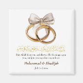 Paar Ring Dua voor Pas getrouwd Moslim Bruiloft Ni Magneet (Voorkant)