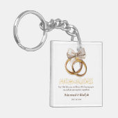 Paar Ring Dua voor Pas getrouwd Moslim Bruiloft Ni Sleutelhanger (Voorkant Links)