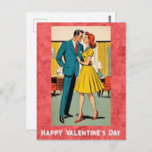  paar Romance Retro Happy Valentijnsdag Briefkaart (Voorkant / Achterkant)