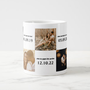 Paar Romantische Momenten Gepersonaliseerde Data F Grote Koffiekop