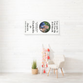 Paar Ronde Foto Zwart-Wit Huwelijk Welkom Spandoek (Insitu)