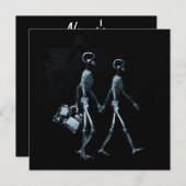 Paar-Röntgengezichtskeletten - Blauw Kaart (Voorkant / Achterkant)