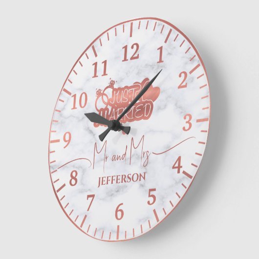 Paar Roos Goud net getrouwd huwelijksgeschenk Marm Grote Klok (Hoek)