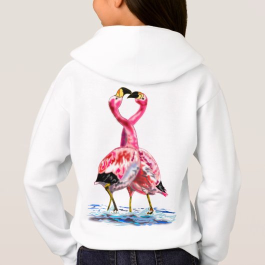 Paar Roze Flamingo Hoodie (Achterkant)