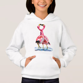 Paar Roze Flamingo Hoodie