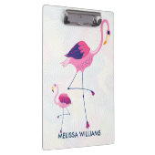 Paar roze flamingo's illustratie klembord (Rechts)