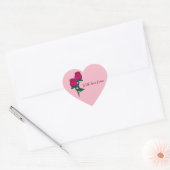 Paar rozen cadeau sticker (Envelop)