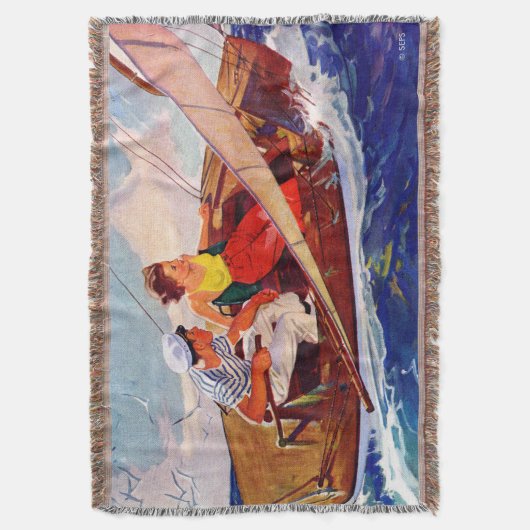 Paar Sailing door R.J. Cavaliere Deken (Voorkant Verticaal)