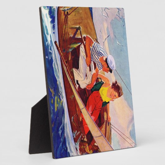 Paar Sailing door R.J. Cavaliere Fotoplaat (Zijkant)