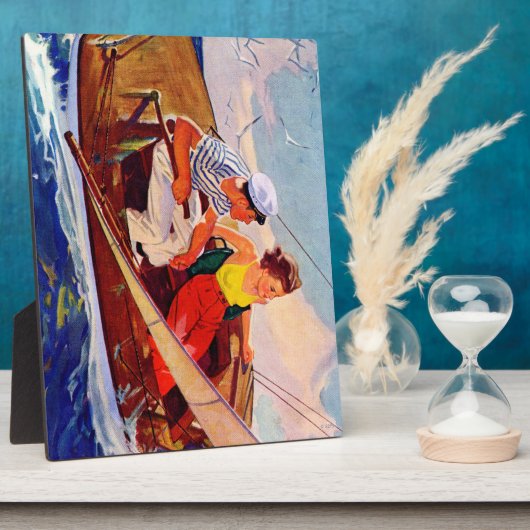 Paar Sailing door R.J. Cavaliere Fotoplaat (Zijkant)