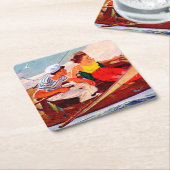 Paar Sailing door R.J. Cavaliere Kartonnen Onderzetters (Schuin)