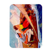 Paar Sailing door R.J. Cavaliere Magneet (Verticaal)