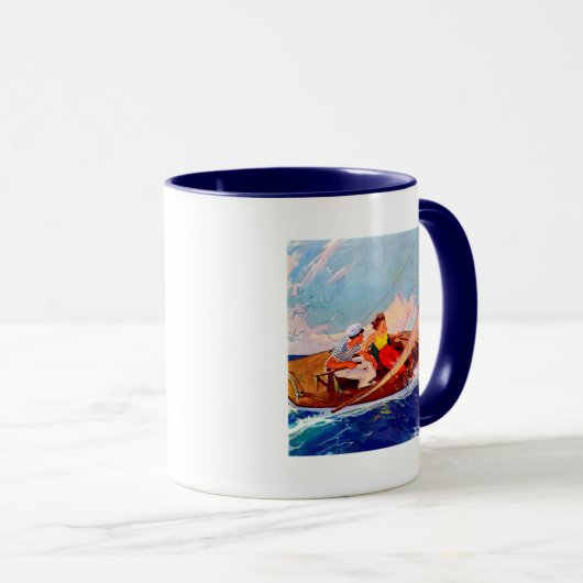 Paar Sailing door R.J. Cavaliere Mok (Voorkant rechts)