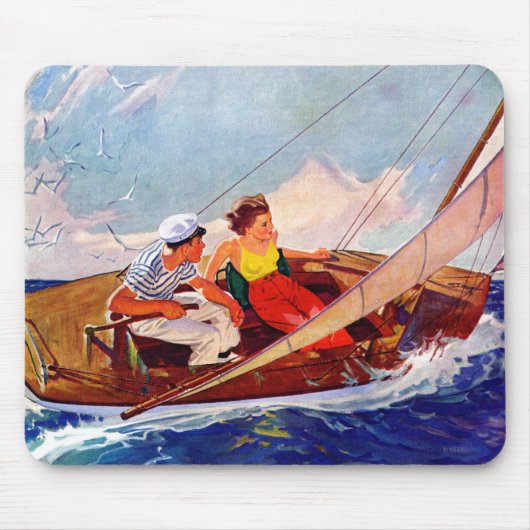 Paar Sailing door R.J. Cavaliere Muismat (Voorkant)