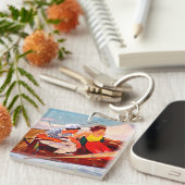 Paar Sailing door R.J. Cavaliere Sleutelhanger (Voorkant Rechts)