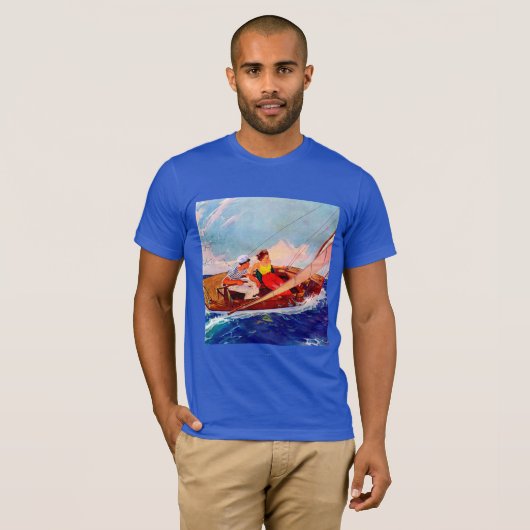 Paar Sailing door R.J. Cavaliere T-shirt (Voorkant volledig)