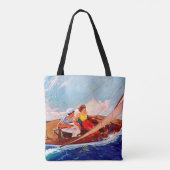 Paar Sailing door R.J. Cavaliere Tote Bag (Achterkant)