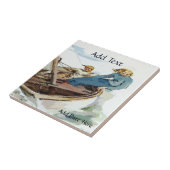 Paar Sailing Tile, kijk, personaliseer je Tegeltje (Zijkant)
