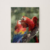 Paar Scarlet Macaws Legpuzzel (Verticaal)