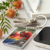 Paar Scarlet Macaws Sleutelhanger (Voorkant Rechts)