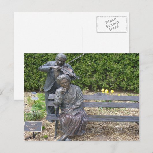 Paar Serenade Botanische Tuin Briefkaart (Voorkant / Achterkant)