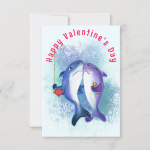 Paar Shark Love Valentijnsdag Kaart - Grappig
