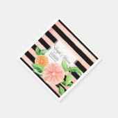 Paar Shower Black Roze Grapefruit Sinaasappel Citr Servetten (Hoek)