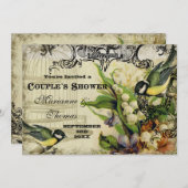 Paar Shower, Gele zangdraden Kaart (Voorkant / Achterkant)