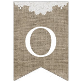 Paar Shower in Burlap en White Lace Vlaggetjes (Derde vlag)