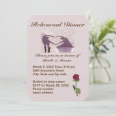 Paar Silhouet Hart Zand Repetitie Diner Kaart (Staand voorkant)