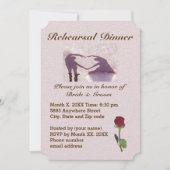 Paar Silhouet Hart Zand Repetitie Diner Kaart (Voorkant)