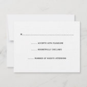 Paar silhouet RSVP-kaarten RSVP Kaartje (Achterkant)