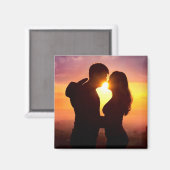 Paar Silhouette bij zonsondergang Magneet (Voorkant / Achterkant)