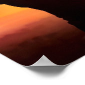 Paar Silhouette bij zonsondergang Poster (Hoek)